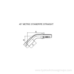 45° Metric Standpipe Straight 50041